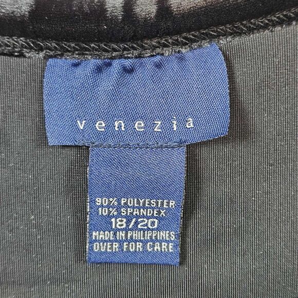 Lane Bryant Venezia Slip Dress 18/20 Black Velvet Spaghetti Straps - Picture 4 of 12